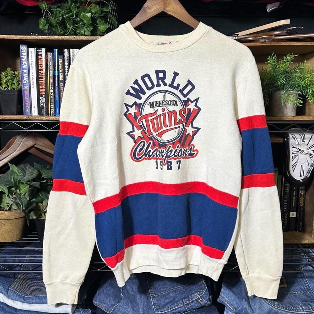 Vintage 80s Minnesota Twins World Series Champions Crewneck Sweatshirt Medium